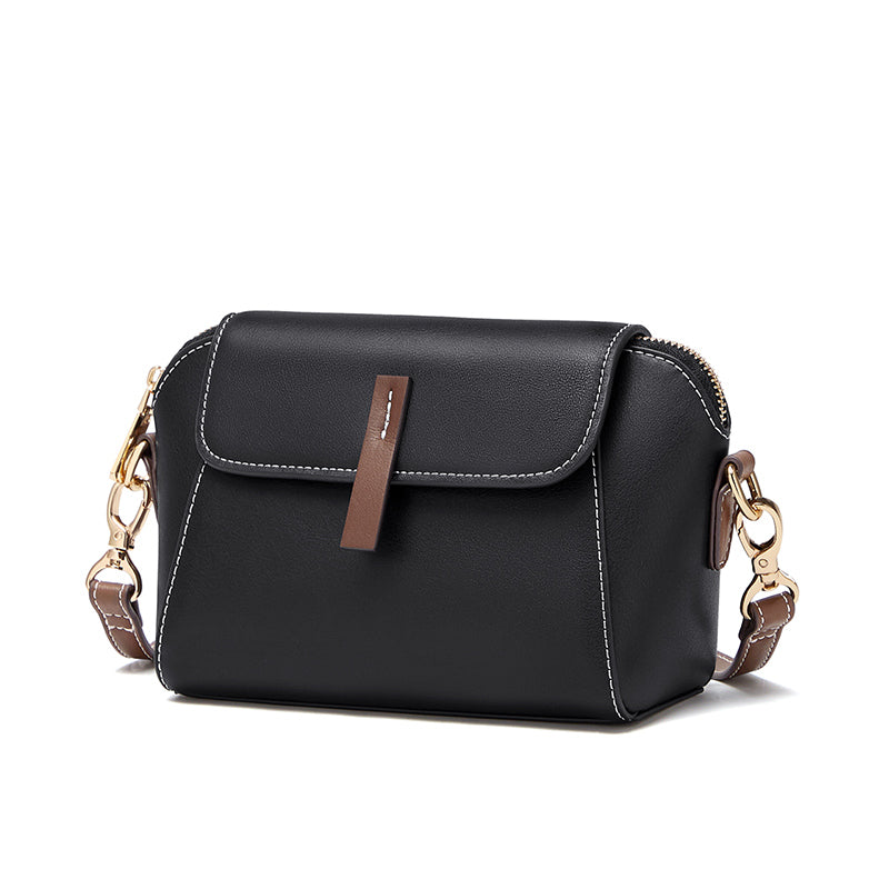 Classic Versatile Small Square Leather Crossbody Bag for Women Trendha