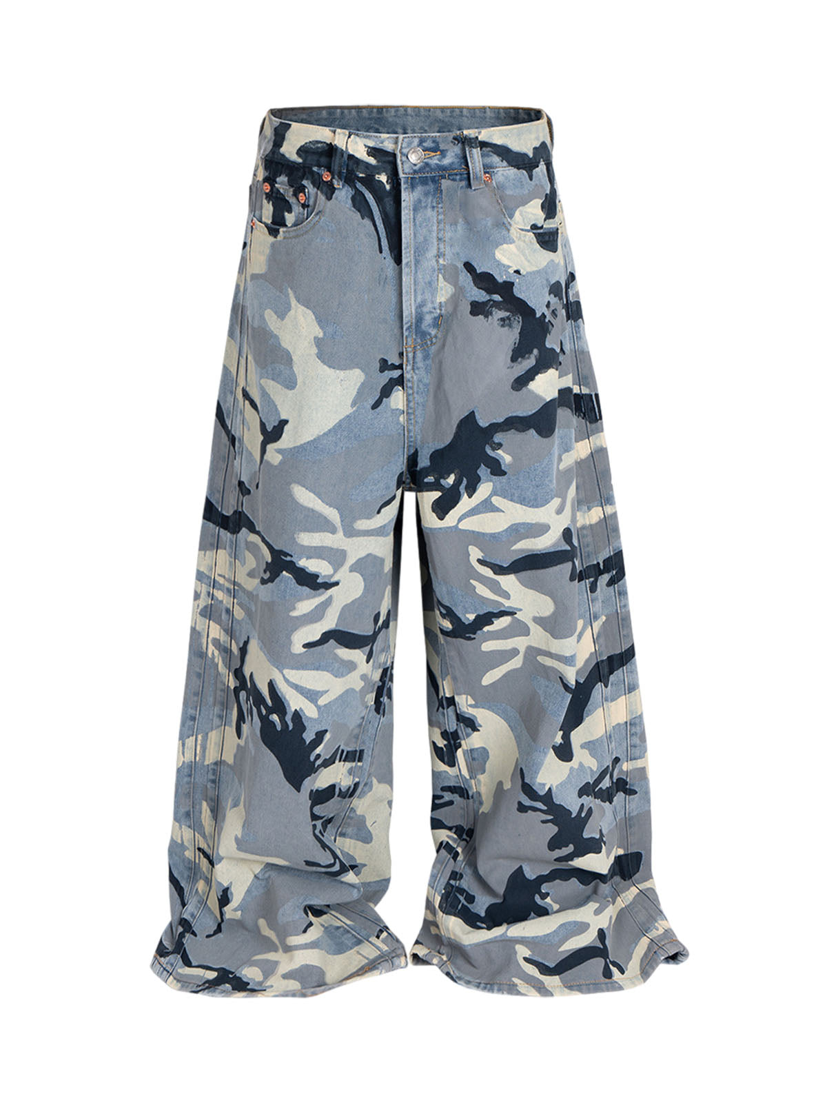 Street Retro Camouflage Baggy Jeans - 2395 - Goatlv