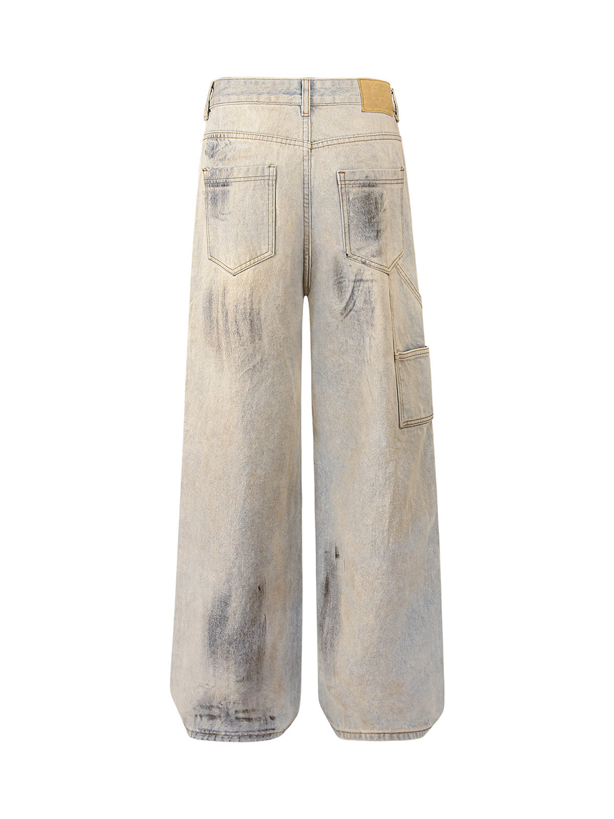 Goatlv Washed Mud-Dye Straight Jeans - Goatlv