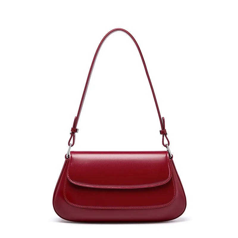 Luxury Genuine Leather Vintage Shoulder Bag for Women – High-Quality Cowhide Handbag Trendha