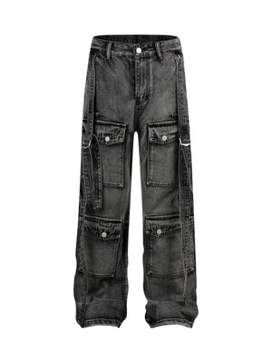 Goatlv Multi Pocket Cargo Jeans - Goatlv