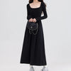 Elegant Square Neck Casual Dress Nyzzle