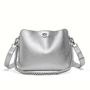 Stylish Chain Shoulder Bag – Cowhide Square Underarm Bag Trendha
