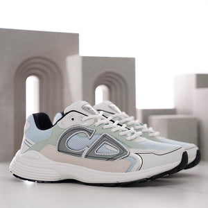 DOR B30 Blue Mesh and Technical Fabric  Sneakers -113 Designer Sneakers