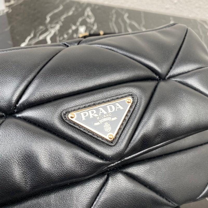 1984 - Nappa Quilted Shoulder Bag Black - GoatLV