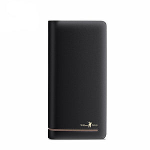 Long Leather Wallet for Men – Large Capacity Zipper Card Holder and Clutch Trendha