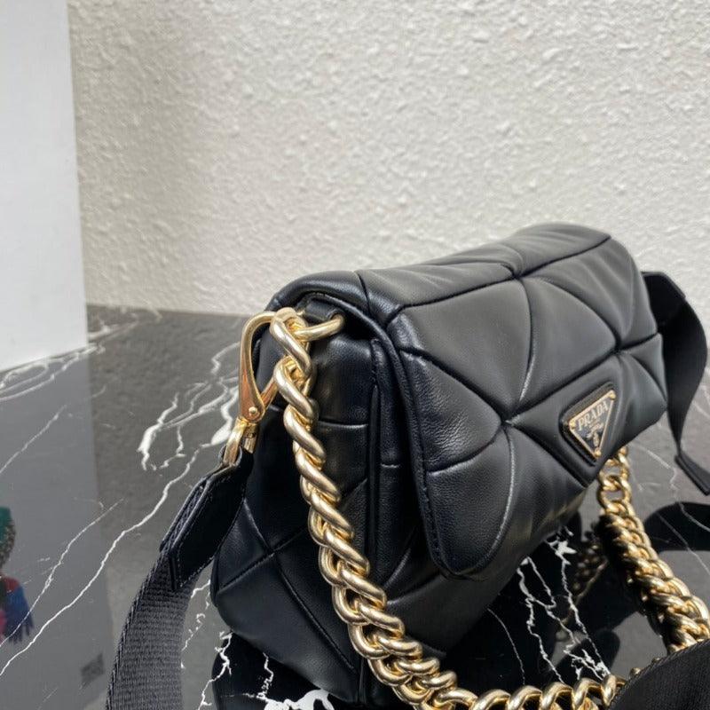 1984 - Nappa Quilted Shoulder Bag Black - GoatLV