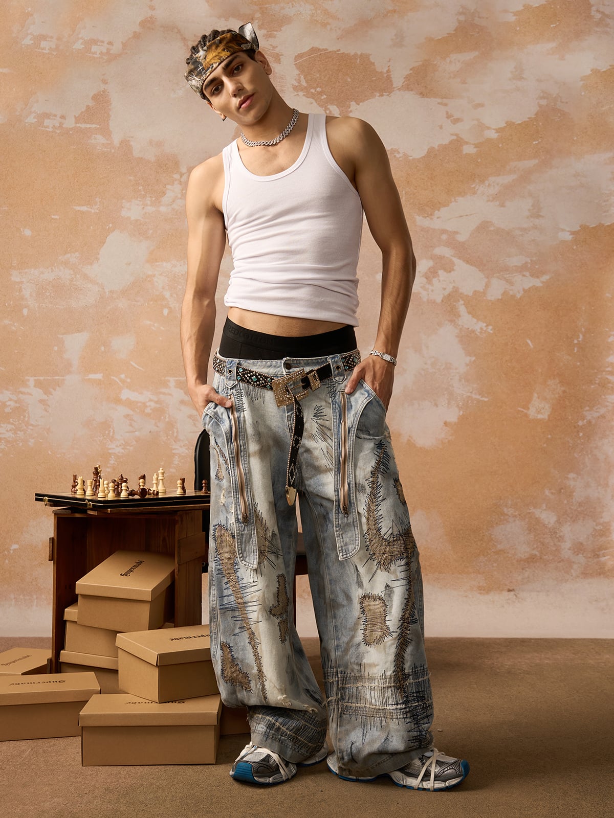 RO Style Washed Barrel Jeans - Goatlv