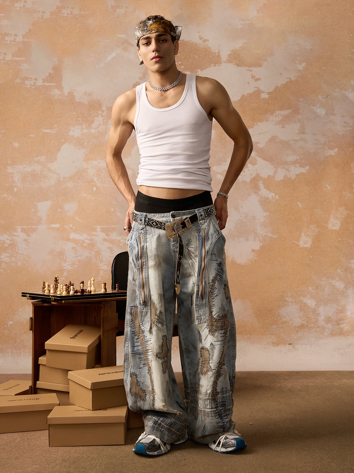 RO Style Washed Barrel Jeans - Goatlv
