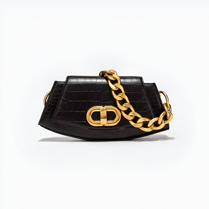 Luxury Alligator Print Crossbody Shoulder Bag with Chain Trendha