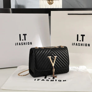 Luxury Embroidered Crossbody Bag with Sequined Tassel Trendha