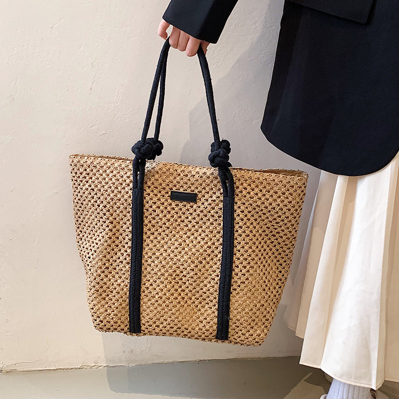 Casual Large Capacity Straw Beach Tote Nyzzle