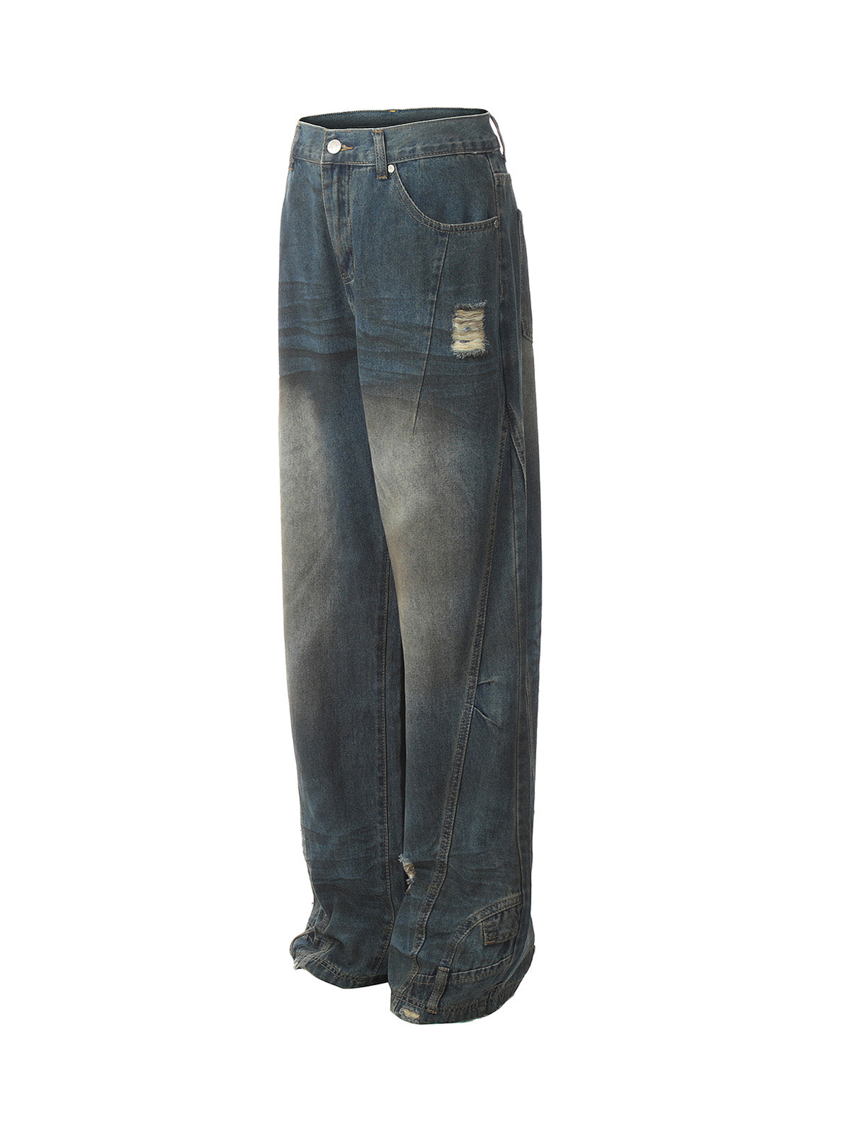Dirty Dyed Washed Straight Jeans - Goatlv