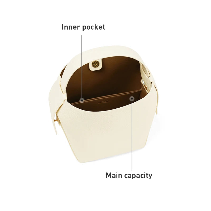 Genuine Leather Women’s Bucket Shoulder & Crossbody Bag Trendha