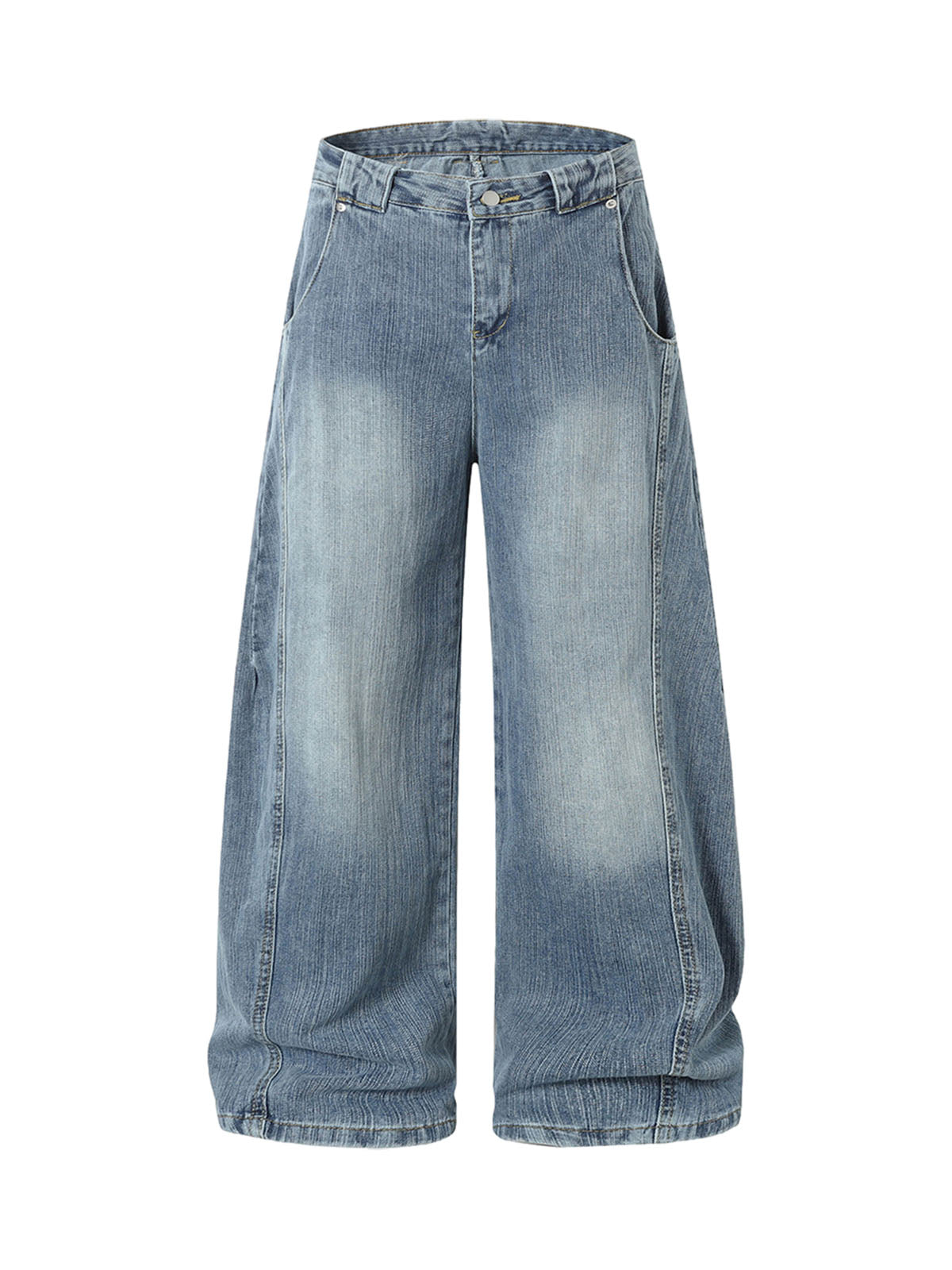 Retro Cleanfit Washed Baggy Jeans - Goatlv