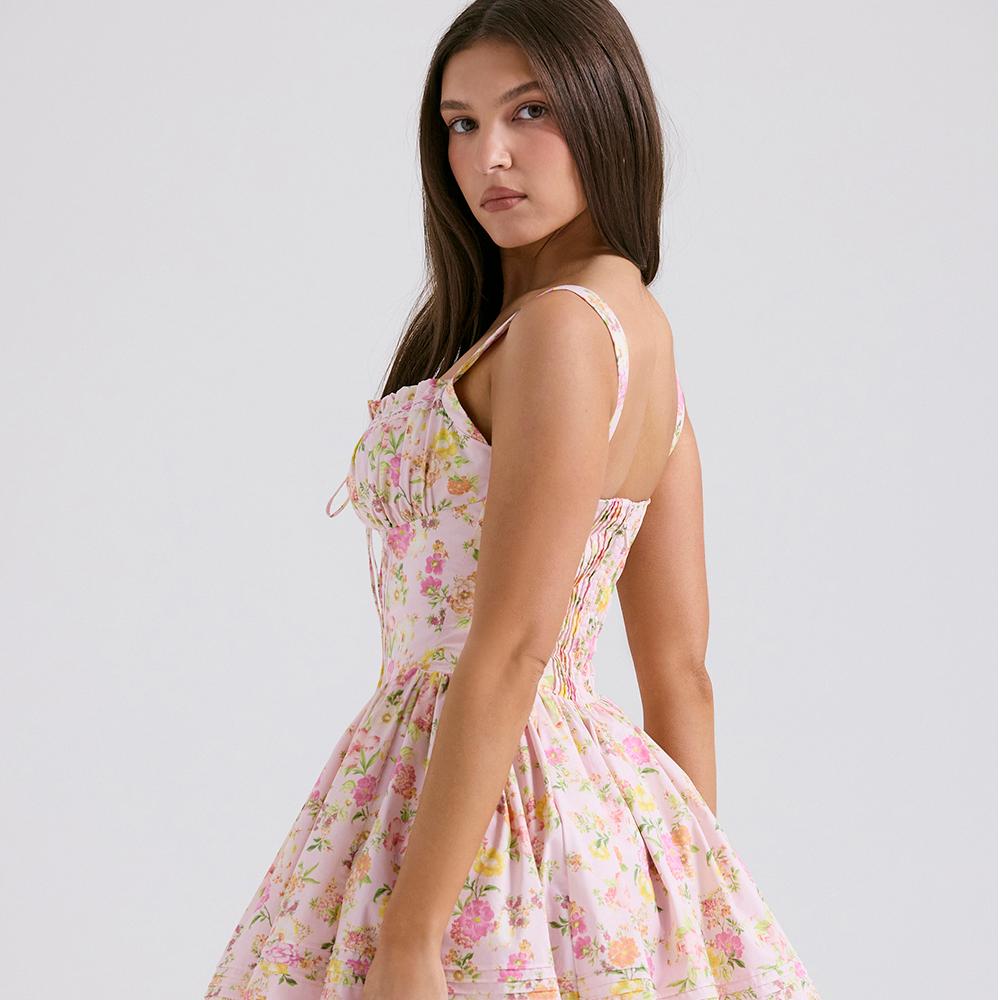 Spaghetti Strap Pleated Mini Dress - Sexy Backless Party Dress for Spring/Summer 2024 Nyzzle