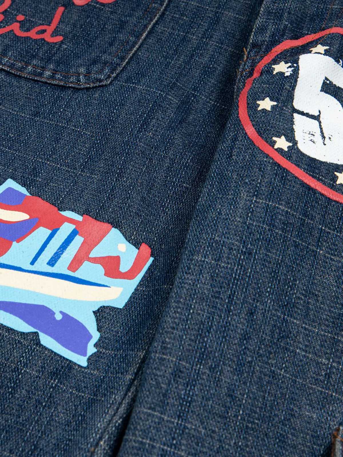 Letter Print Cargo Multi-pocket Jeans - Goatlv