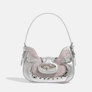 Gothic Silver Patchwork Harajuku Fashion Handbag Trendha