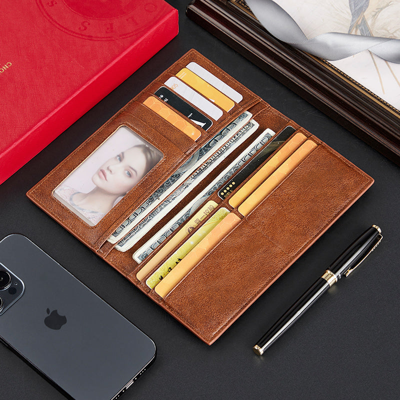 Men's Casual Long Leather Wallet Trendha