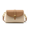 Elegant Small Square Messenger Bag with Gold Buckle & Bow - Leather Shoulder Bag Trendha