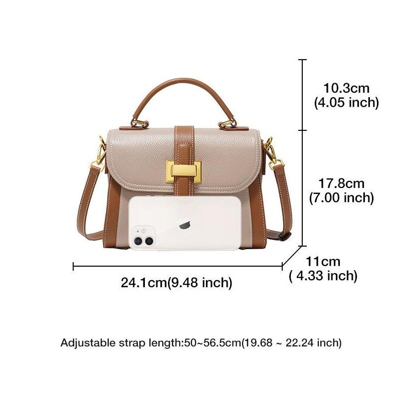 Genuine Leather Women's Flap Crossbody Bag Trendha
