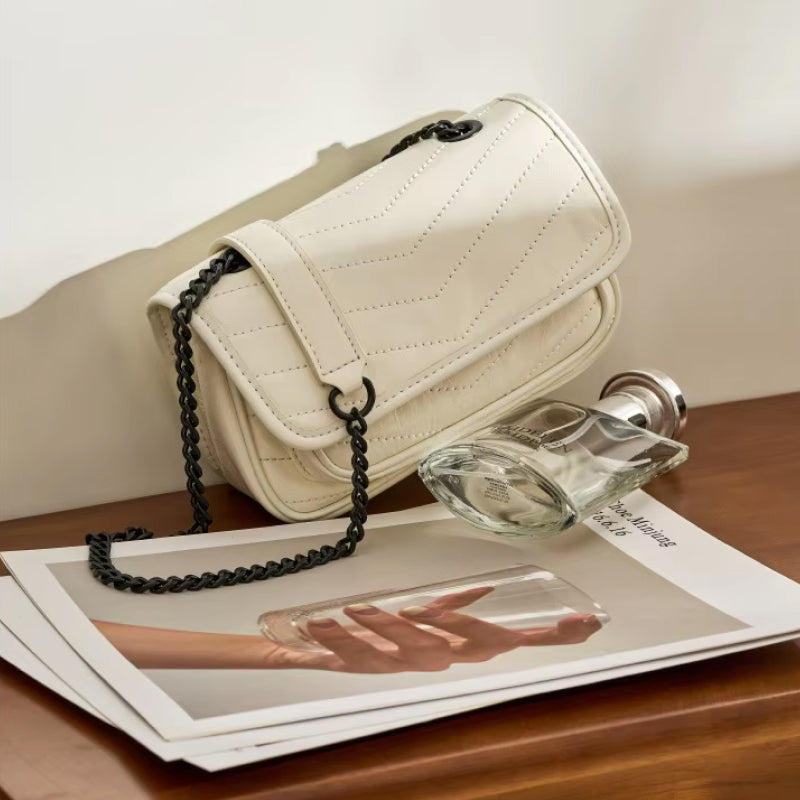 Genuine Leather Small Square Shoulder Bag Trendha