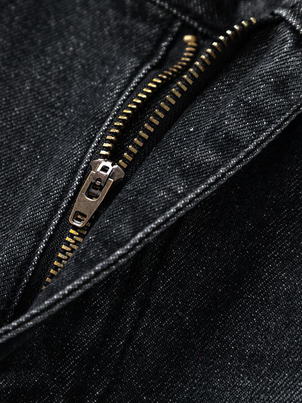Washed Distressed Stitching Camouflage Straight Jeans - Goatlv