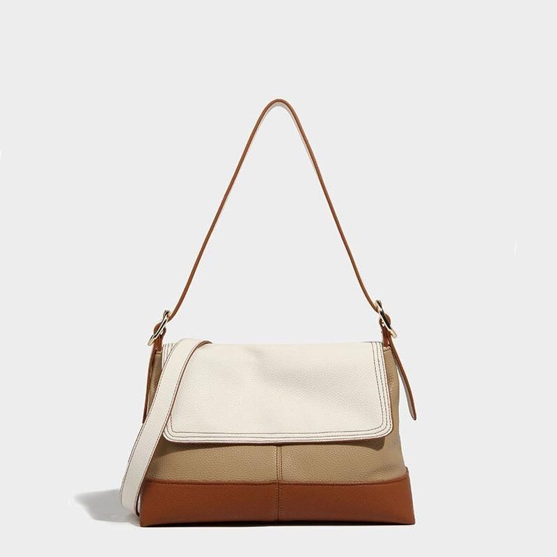 Luxury Patchwork PU Leather Flap Shoulder Bag Trendha