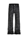 Retro Hand-Brushed Glitter Flare Jeans - Goatlv