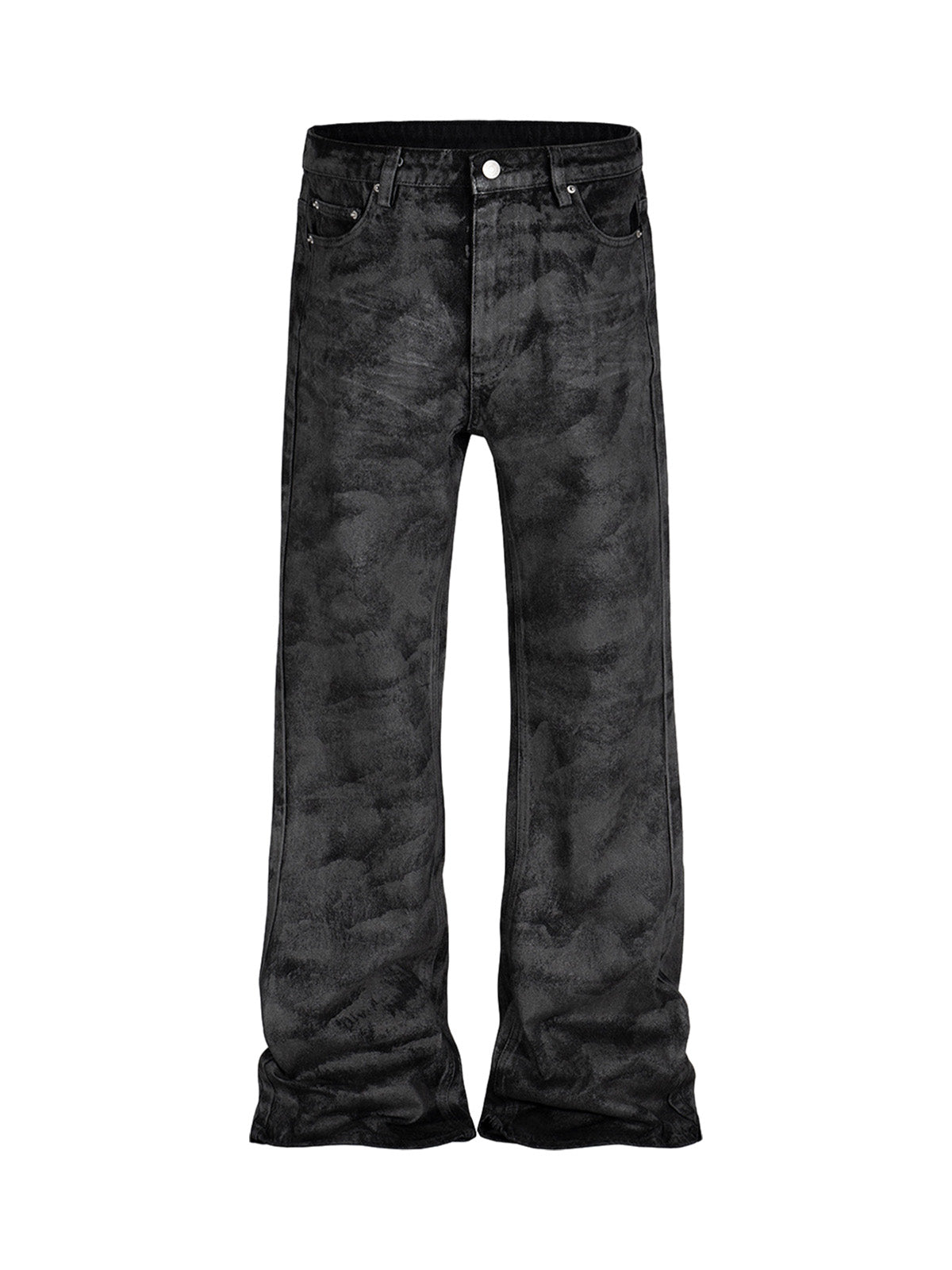 Retro Hand-Brushed Glitter Flare Jeans - Goatlv