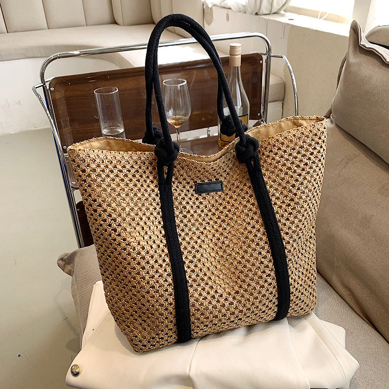 Casual Large Capacity Straw Beach Tote Nyzzle