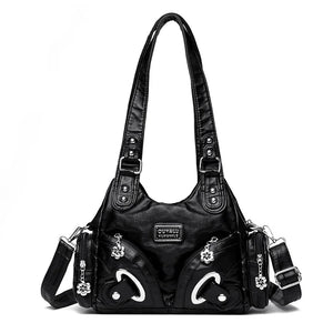 Women's Luxury Soft Leather Crossbody Tote Bag Trendha