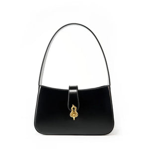Luxury Wine Red Genuine Leather Half Moon Shoulder Bag for Women Trendha