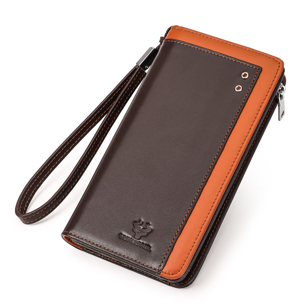 Men’s RFID Blocking Long Leather Wallet Trendha