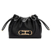 Chic Solid Color Retro Style Women's Drawstring Shoulder Bag Trendha