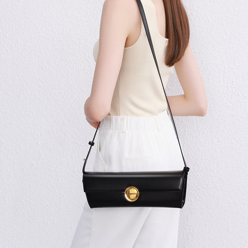 Elegant Leather Shoulder Bag for Women - Versatile Hand-Carry Purse Trendha