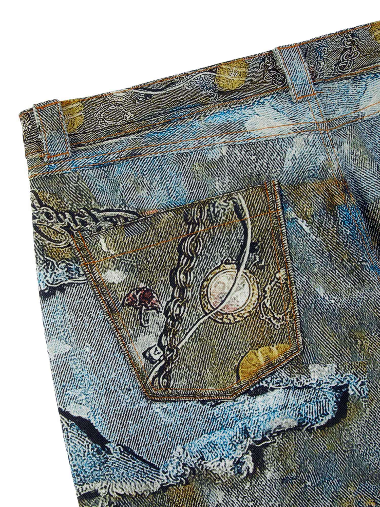 Goatlv Graffiti BORO Destruction Chain Jeans - 2110 - Goatlv
