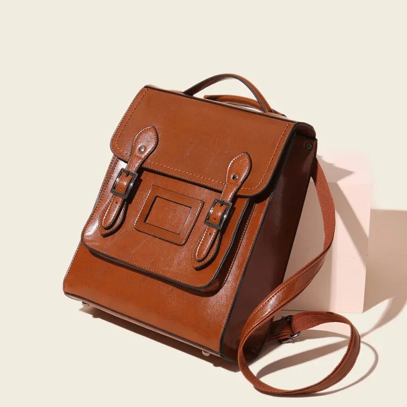 Vintage Genuine Leather Backpack Trendha