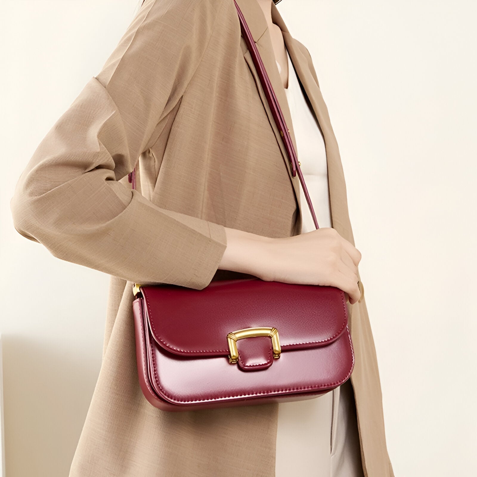 Trendy Genuine Leather Small Crossbody Shoulder Bag Trendha