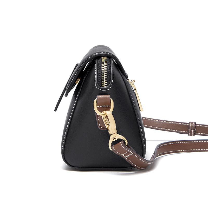 Classic Versatile Small Square Leather Crossbody Bag for Women Trendha