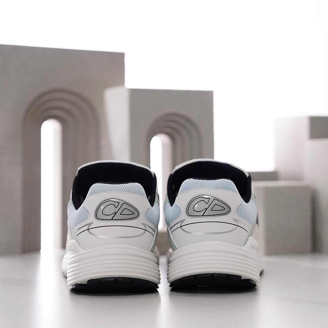 DOR B30 Blue Mesh and Technical Fabric  Sneakers -113 Designer Sneakers