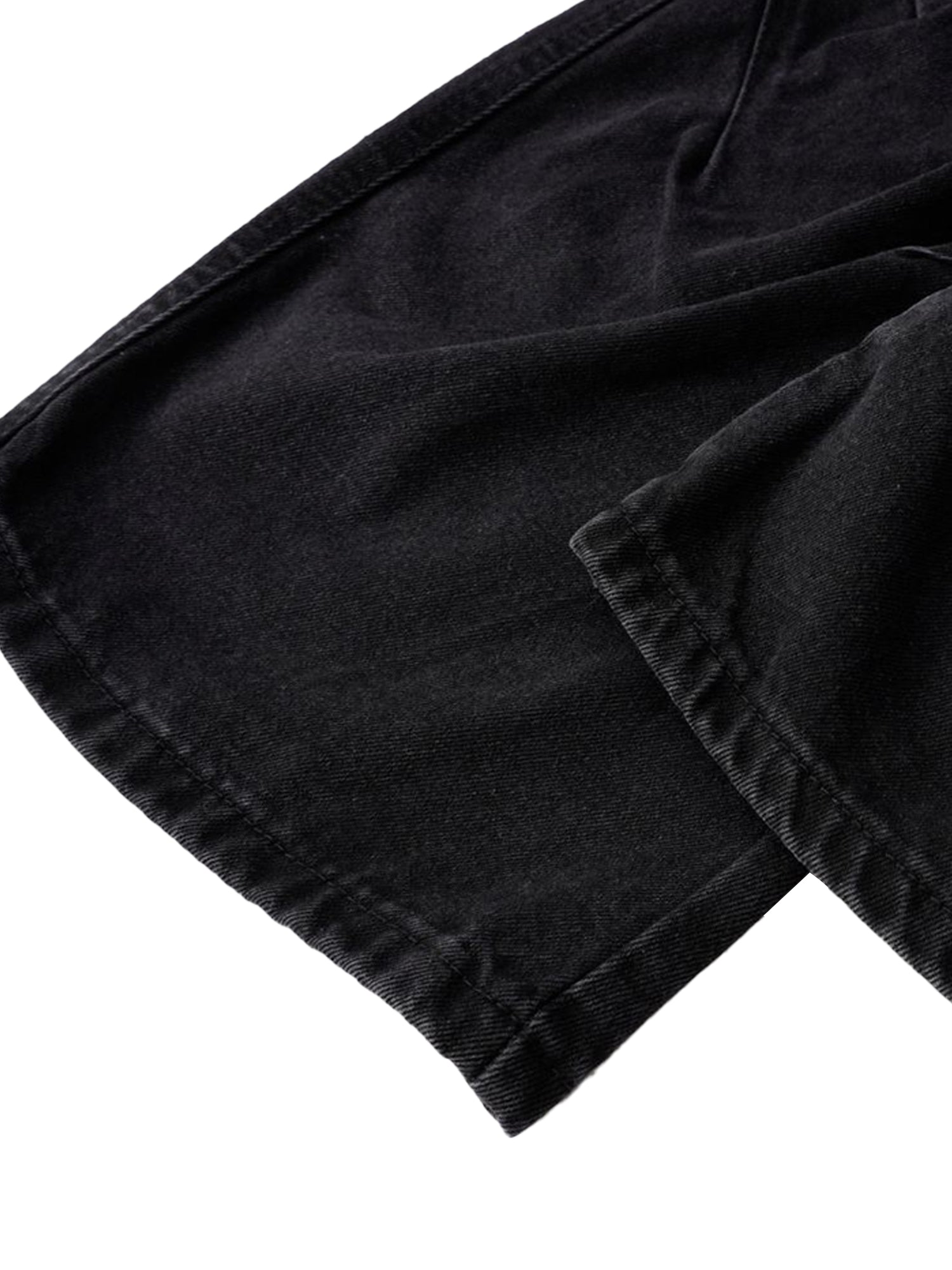 Distressed Raw Edge Cargo Drawstring Barrel Jeans - Goatlv