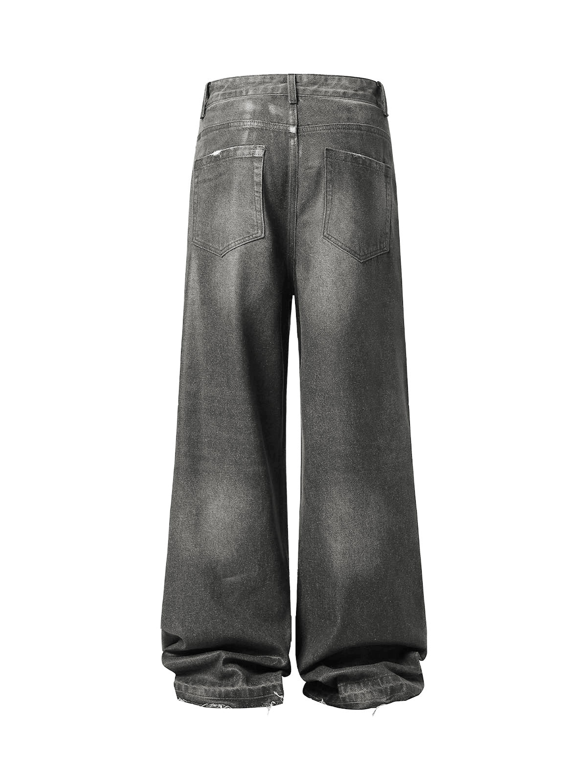 Washed Batik Straight Jeans - Goatlv