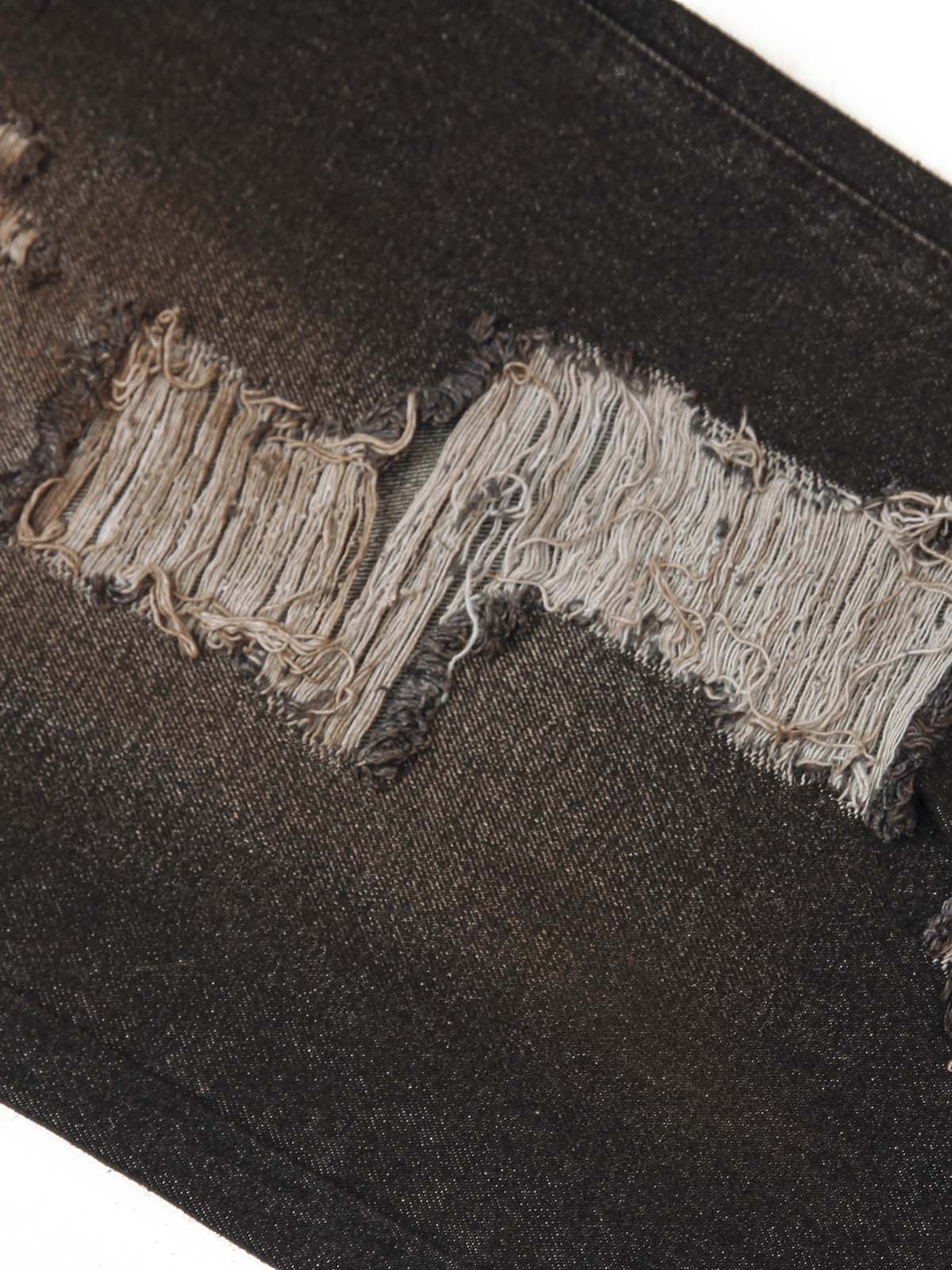 Goatlv Washed Ripped Baggy Jeans - Goatlv