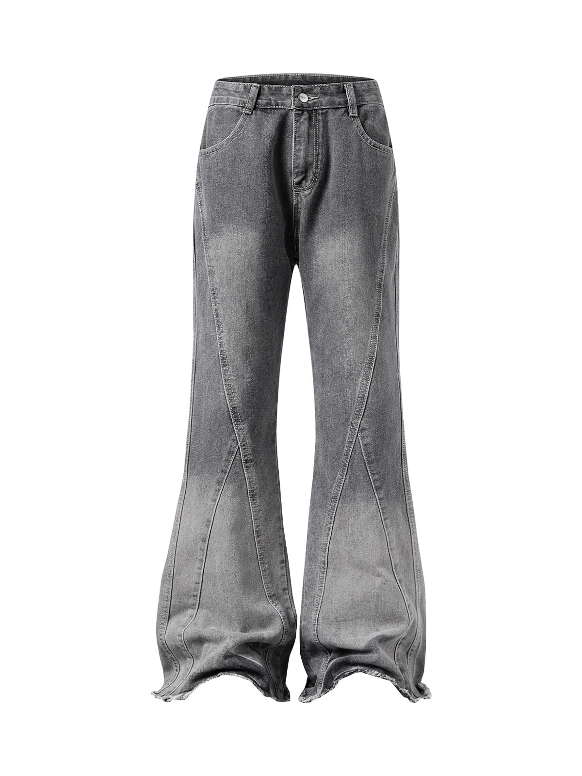 Washed Gradient Flared Jeans - Goatlv