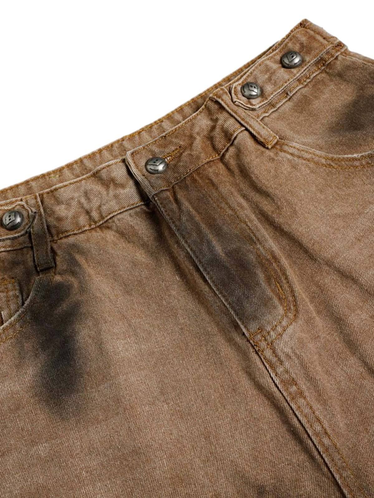 Street Ripped Dirty Dye Jeans - Goatlv