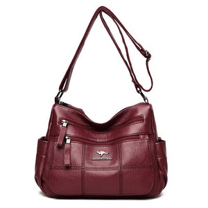 Luxury Women's Leather Shoulder Crossbody Bag - Fashionable and Versatile Handbag for 2023 Trendha