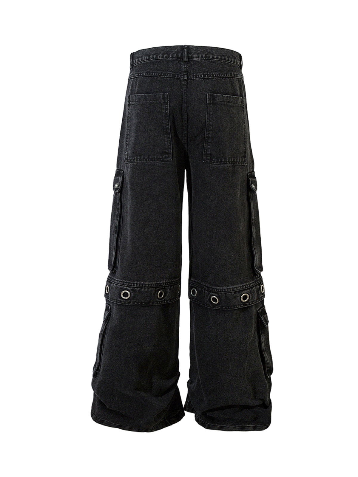 Grommet Design Multi-Pocket Cargo Jeans - Goatlv