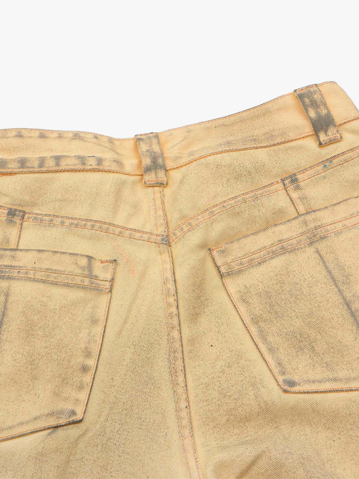 Washed Distressed Detachable Scarf Barrel Jeans - Goatlv