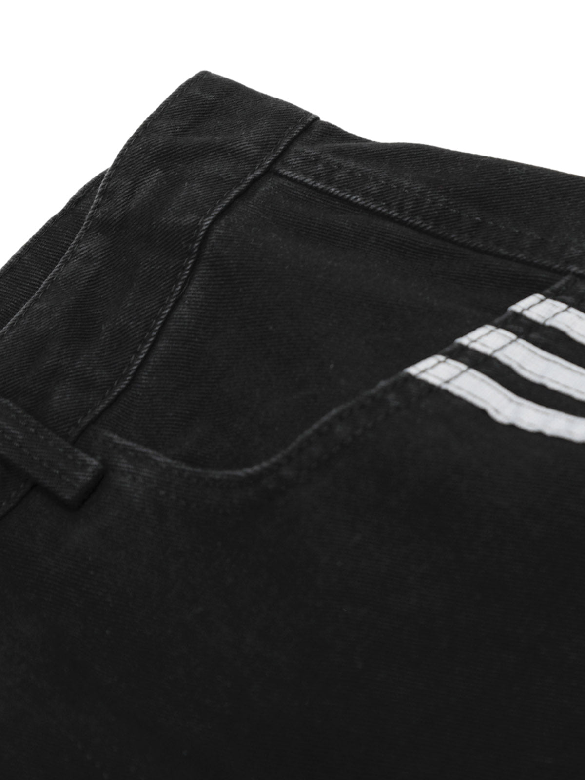 Striped Stitching Barrel Jeans - Goatlv